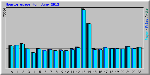 Hourly usage for June 2012