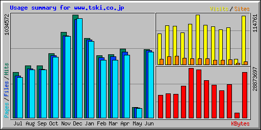 Usage summary for www.tski.co.jp